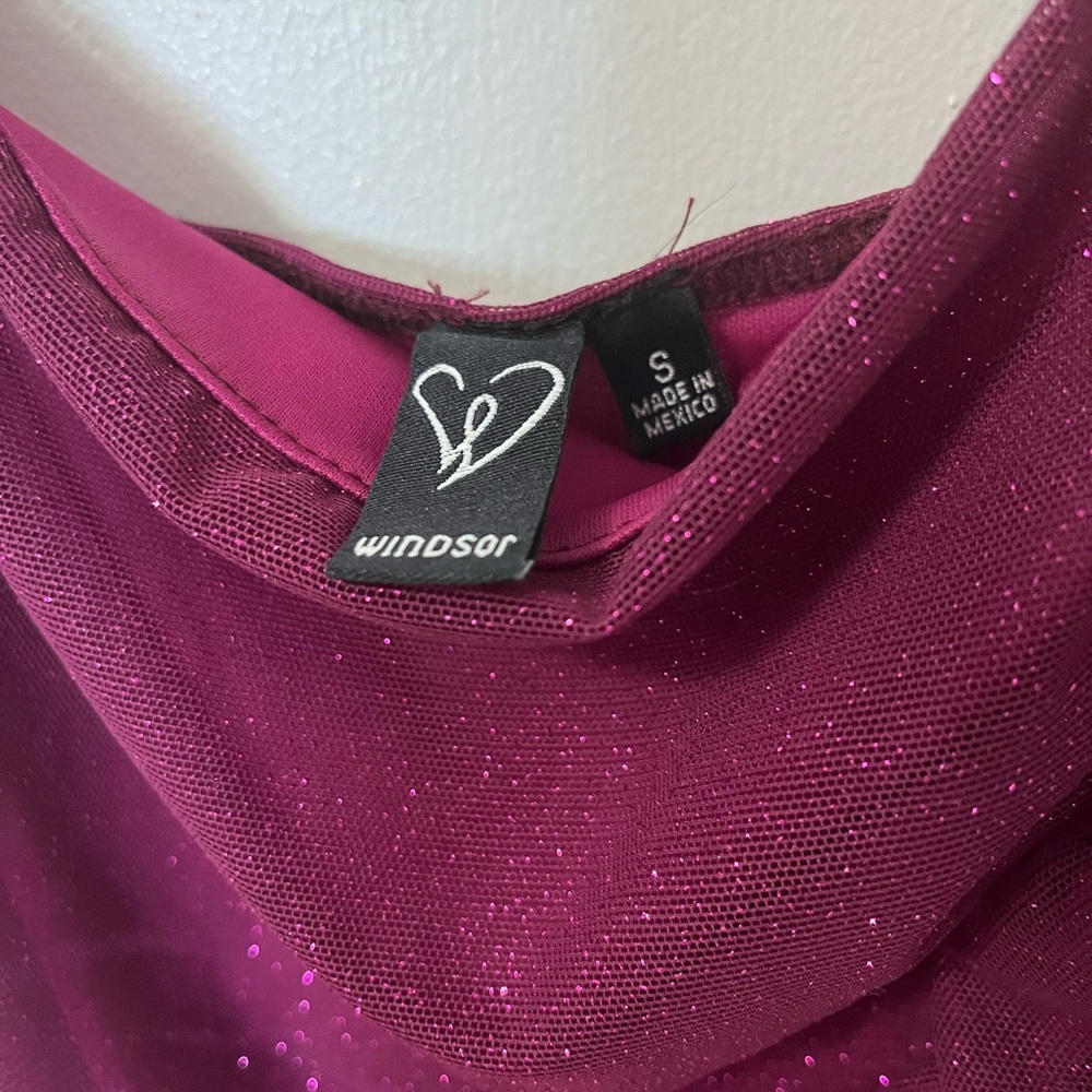 Purple Sparkly Windsor Mini Dress